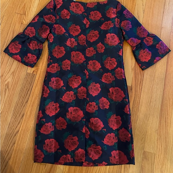 Janie & Jack  Mommy & Me Edition Navy Dress with Dark Pink Roses, Size 8 - Picture 3 of 3